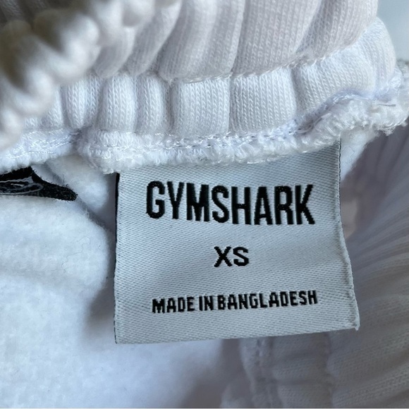 Gymshark Cherub White Joggers Sz XS Pockets Elastic Waistband 'Leg Day ' Gym EUC - Picture 10 of 13